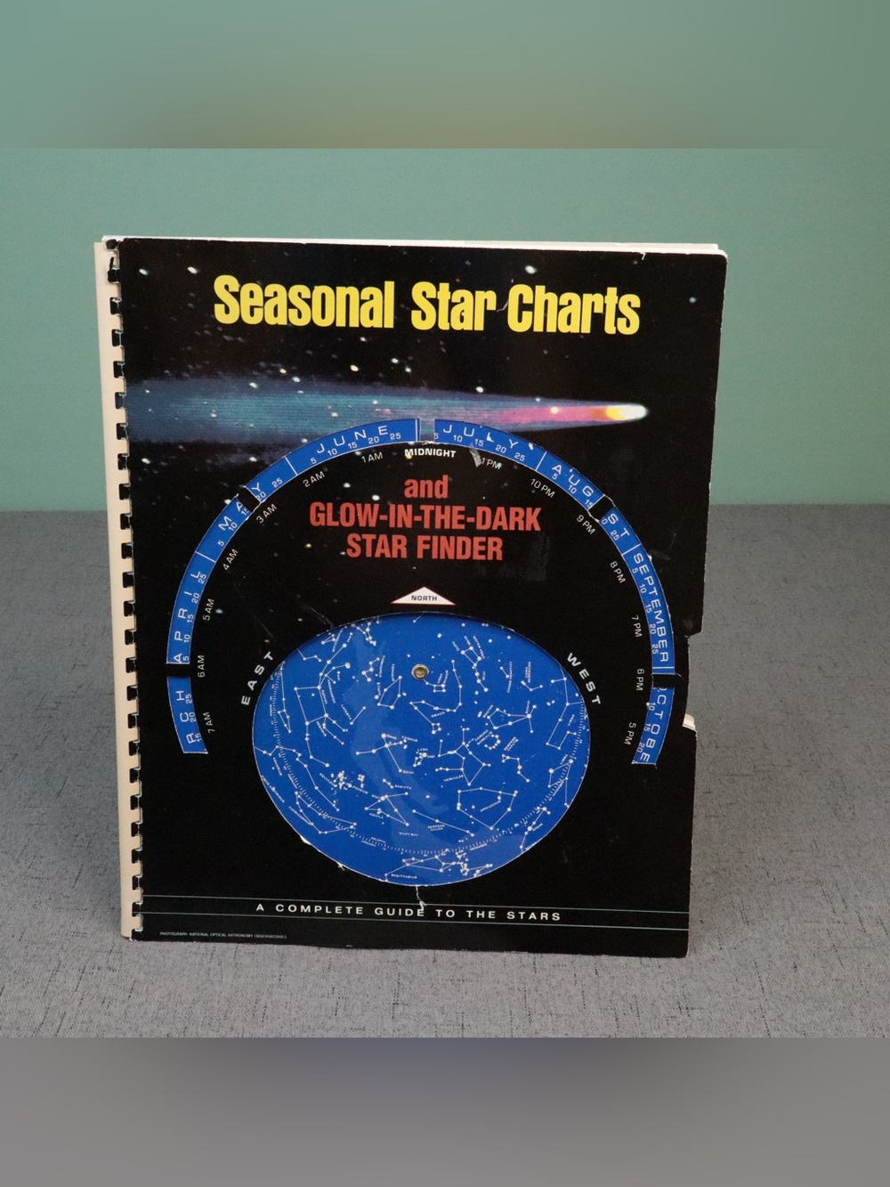 Vintage 1995 Hubbard Scientific Seasonal Star Charts & Glow Star Finder Guide